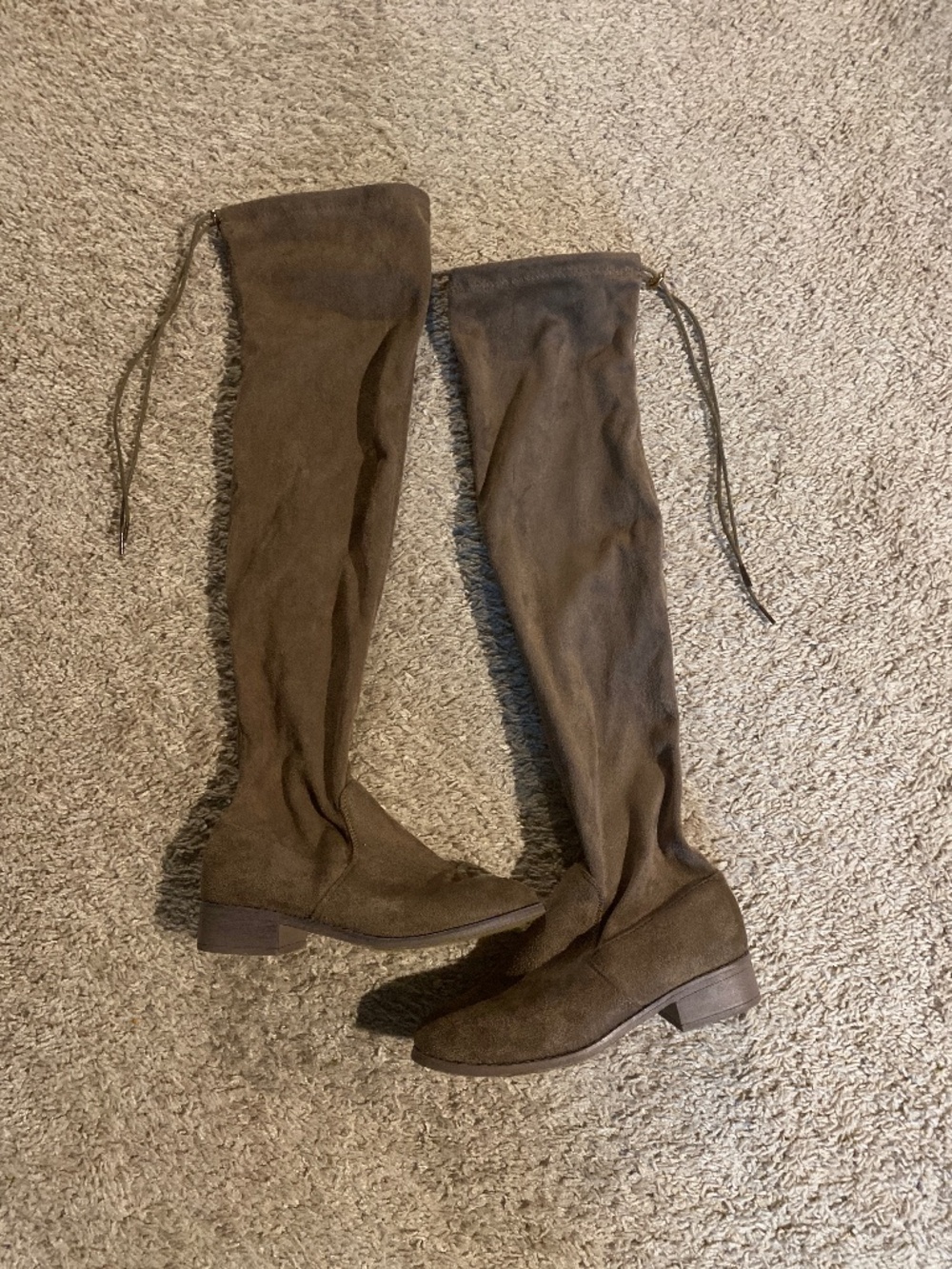 Suede over the knee boots size 5 1/2 but fits like 6